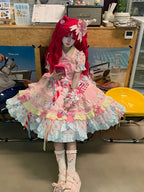 Polka Dot Sweet Lolita Short Puff Sleeve Blouse - Dollet | CoyBunny