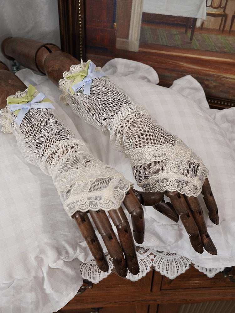 Ivory Sheer Dotted Tulle Arm Sleeves - Moonlight Dream | CoyBunny