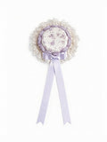 Lace Trim Mini Hat with Bow, Purple & White Decoration - Sweet Dream | CoyBunny