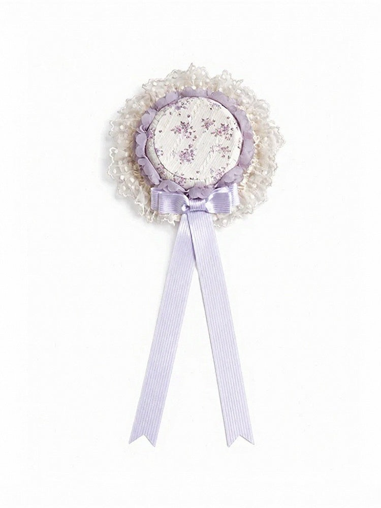 Lace Trim Mini Hat with Bow, Purple & White Decoration - Sweet Dream | CoyBunny