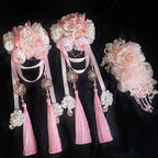 Rose Flower Tassel Hairclip - sedef | CoyBunny
