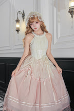 Pink Classic Gradient Lolita JSK Dress with Hairband and Clip - With PUJI | CoyBunny