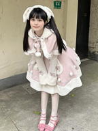 Pink Bunny Ears Hooded Cape | CoyBunny
