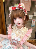 Pink Lolita Cat Ears Hairband Strawberry Embroidery Patches - Jelly Girl | CoyBunny