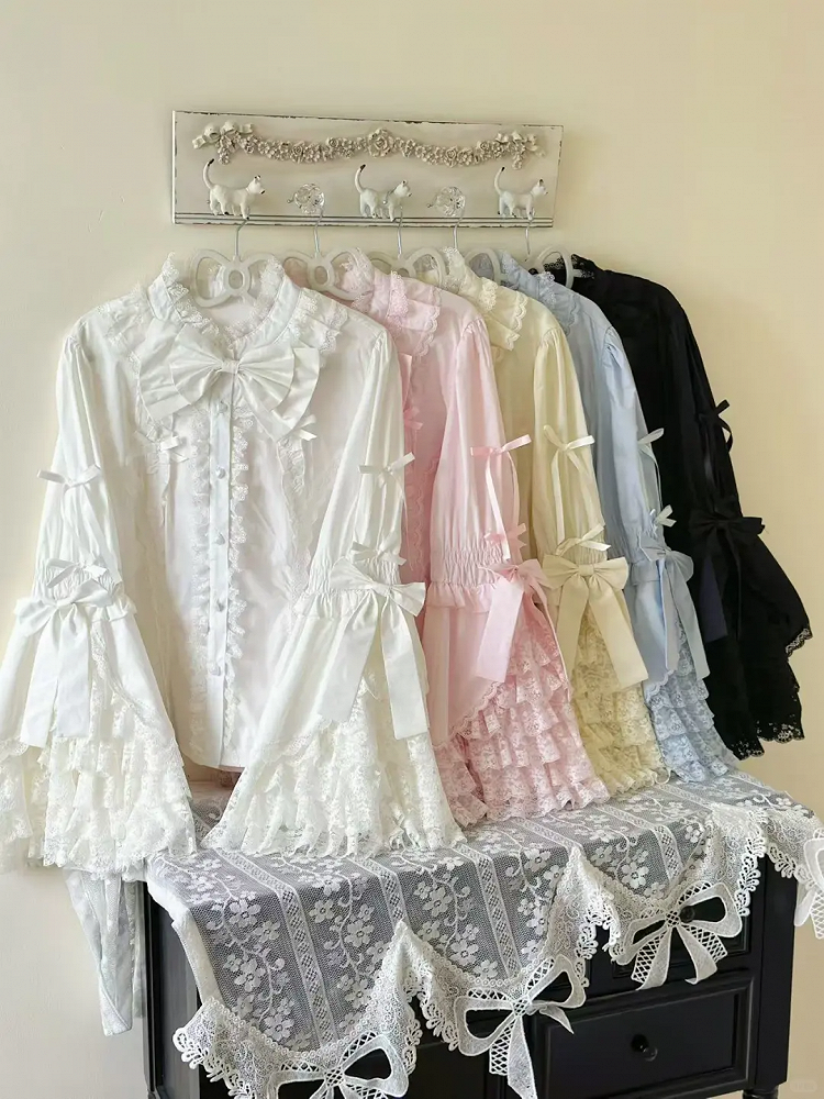 Plus Size Lolita Bell Sleeve Blouse in Multiple Colors by Versatile girl | CoyBunny
