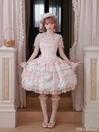 Pink & Blue Sweet Candy-themed Lolita JSK Dress - Meng Fu Zi | CoyBunny