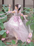 Butterfly Lolita Dress Set with Headpiece and Wrist Cuffs - KIYANA | CoyBunny