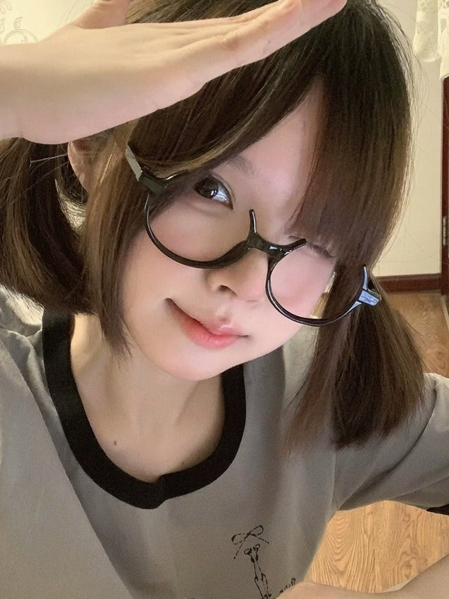 Kawaii Black Round Glasses Frames - Magic Diary | CoyBunny