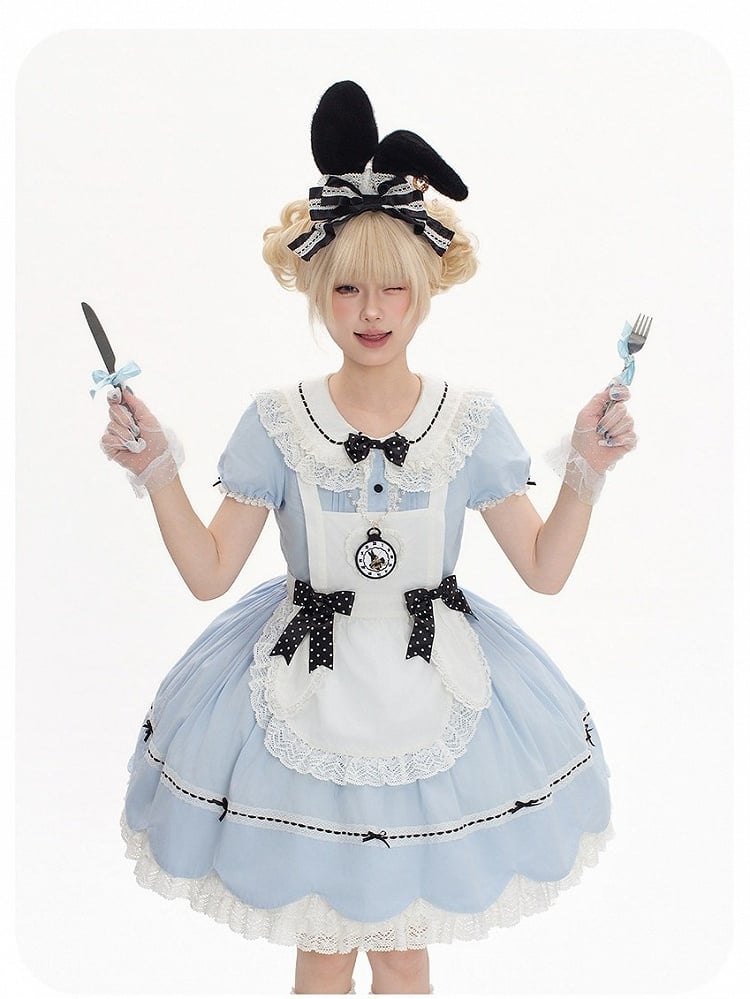 Alice in Wonderland Rabbit Ear KC and Necklace - Sheep Puff Atelier | CoyBunny