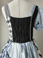 Alice in Wonderland Blue Checkerboard Sweet Lolita Dress | CoyBunny