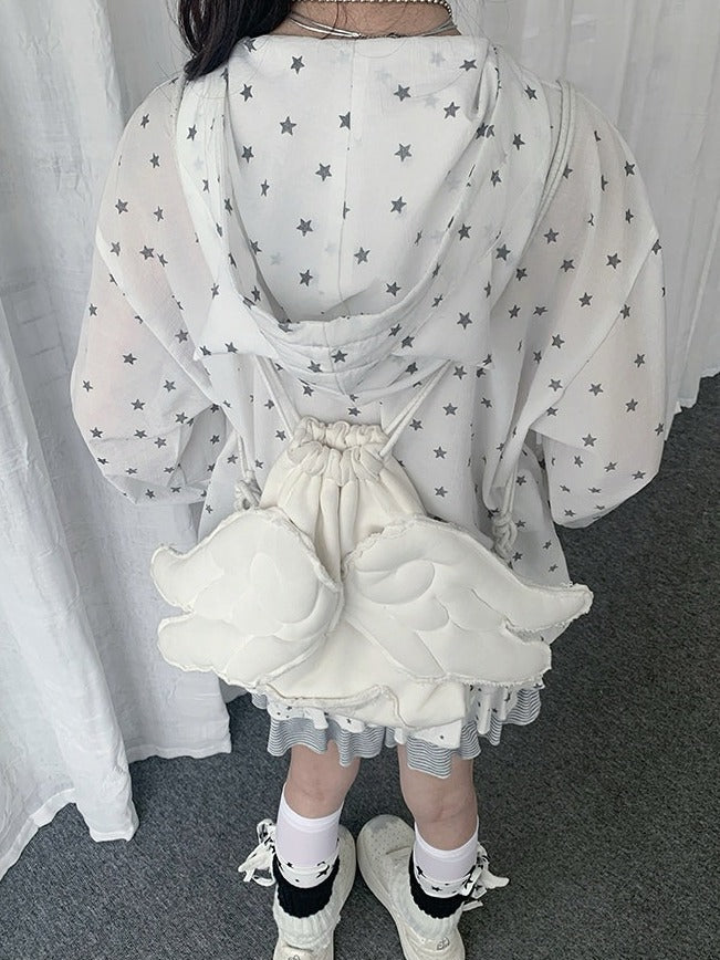 White Star-Print Hooded UV-Protective Jacket | CoyBunny