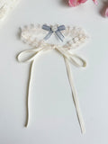 Blue Mini Bow Lace Collar Necklace - With PUJI | CoyBunny