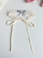 Blue Mini Bow Lace Collar Necklace - With PUJI | CoyBunny