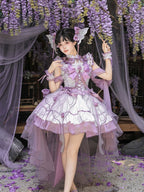 Butterfly Lolita Dress Set with Headpiece and Wrist Cuffs - KIYANA | CoyBunny