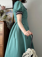 Turquoise Sailor Collar Elegant Lolita Dress - LilyVow | CoyBunny