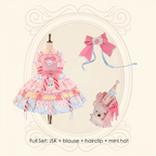 Pastel Sweet Lolita JSK Dress with Polka Dots and Scalloped Hem - Dollet | CoyBunny