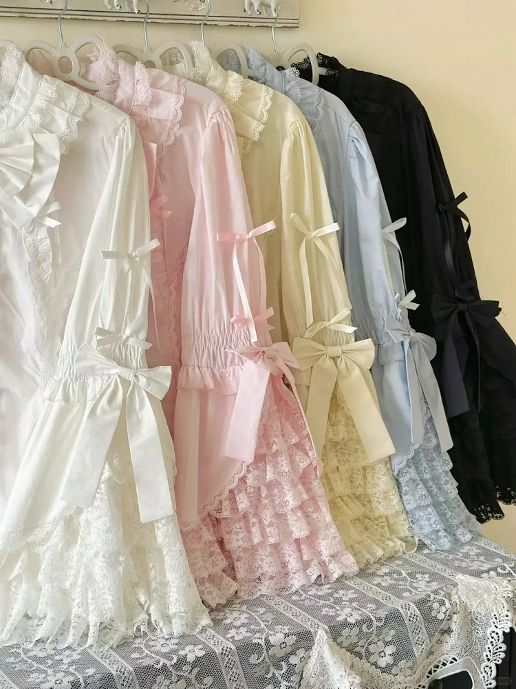 Plus Size Lolita Bell Sleeve Blouse in Multiple Colors by Versatile girl | CoyBunny