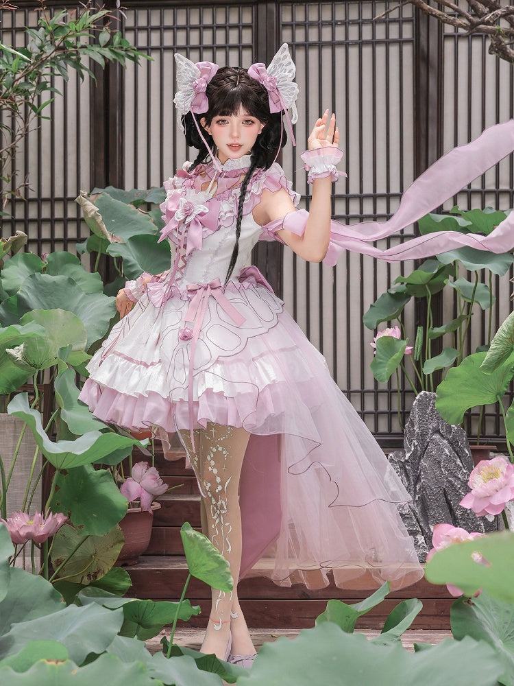 Butterfly Lolita Dress Set with Headpiece and Wrist Cuffs - KIYANA | CoyBunny