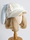 Bunny Ear Beret - Sweet Lolita Plush Bunny Accent in Pink & Blue | CoyBunny