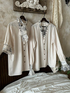 Classic Ouji Lolita Shirt with Short and Long Sleeves - Magic Skirt Cat | CoyBunny