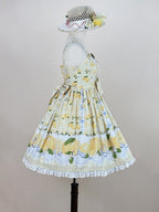 Chick Yellow Print Lemon Dress and Sweet Lolita High-Waisted Gingham - Miss Point | CoyBunny