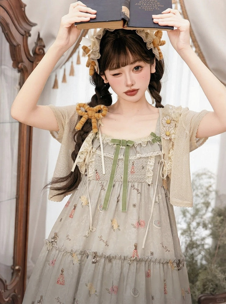 Ginger Plush Bow Sweet Lolita Hairclip - NyaNya | CoyBunny