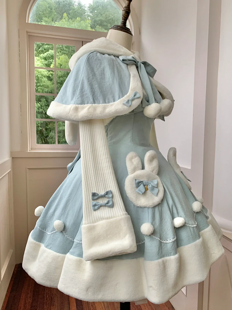 Blue Bunny Ears Hooded Cape | CoyBunny