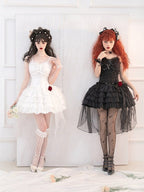 Charming Sweetheart Jumper Skirt with Rosette Accent - Unknown Star | CoyBunny