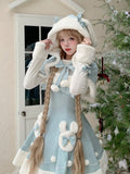 Blue Bunny Ears Hooded Cape | CoyBunny