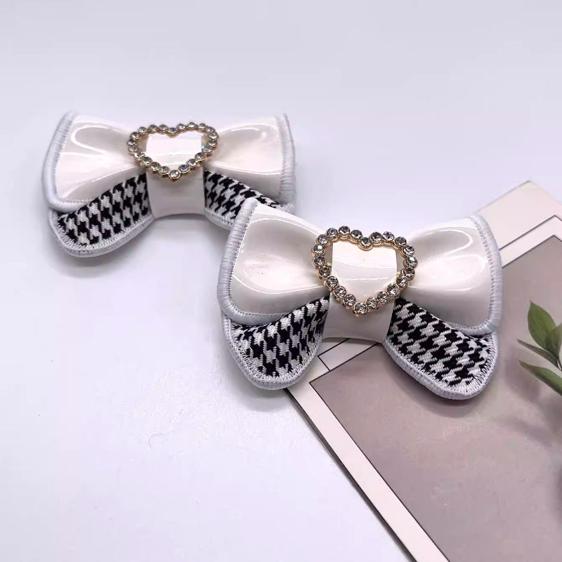Glossy PU Leather Bow Shoe Clips - Lolita Shoe Accessories | CoyBunny