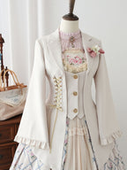 Beige Classic Blazer with Gold Buttons and Lacing | CoyBunny