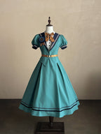 Turquoise Sailor Collar Elegant Lolita Dress - LilyVow | CoyBunny