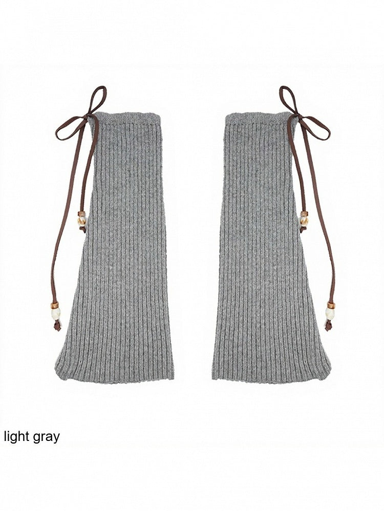 Knit Bow Bead Leg Warmers - ModaSwings | CoyBunny