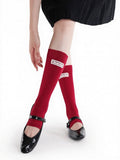 Ribbed Calf Socks with Letter Pattern - ModaSwings | CoyBunny