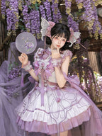 Butterfly Lolita Dress Set with Headpiece and Wrist Cuffs - KIYANA | CoyBunny
