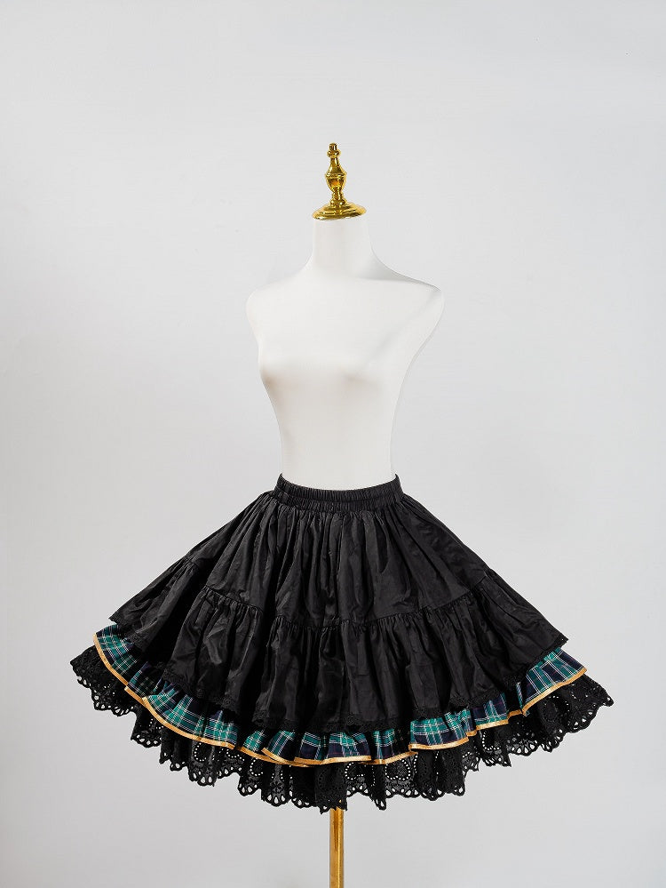 Green Plaid Lolita Tiered Underskirt - LiLi Chain | CoyBunny