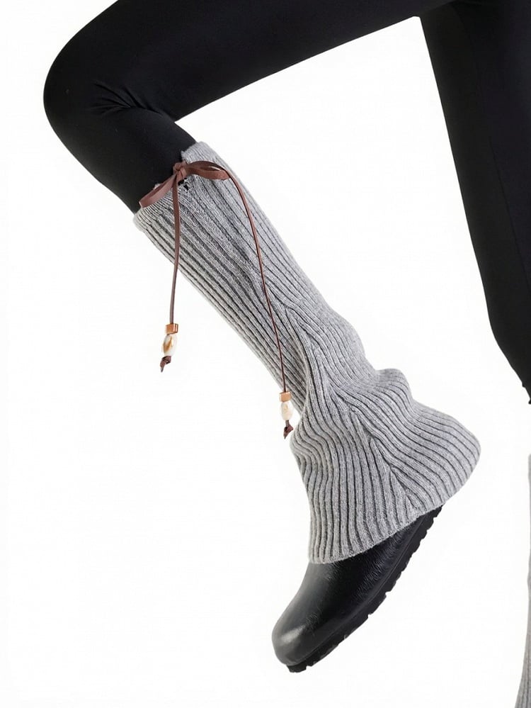 Knit Bow Bead Leg Warmers - ModaSwings | CoyBunny