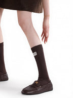 Ribbed Calf Socks with Letter Pattern - ModaSwings | CoyBunny