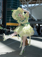 Green Ruffled Sweet Lolita Fluffy OP Dress Full Set | CoyBunny