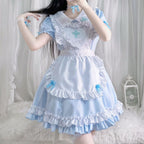 Victorian Maid Nurse Lolita Costume Set Heart Apron Plus Size | CoyBunny