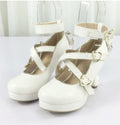 35-40 Classic Vintage Sweet Lolita Cute Bowknot Cross Strap Shoes | CoyBunny