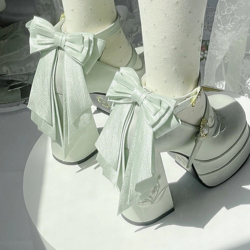 Fairy Lily Lolita Satin Mary Jane Shoes | CoyBunny