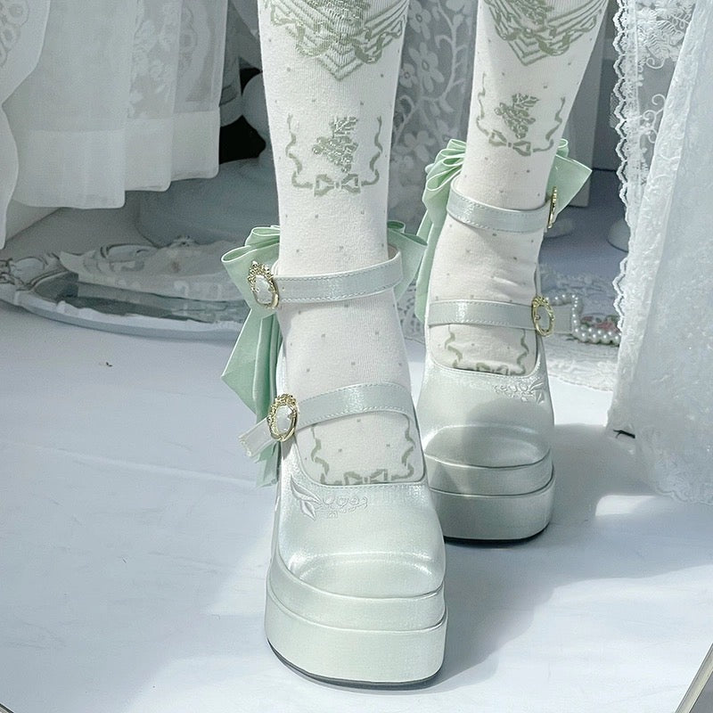 Fairy Lily Lolita Satin Mary Jane Shoes | CoyBunny