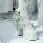 Fairy Lily Lolita Satin Mary Jane Shoes | CoyBunny
