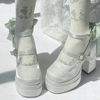 Fairy Lily Lolita Satin Mary Jane Shoes | CoyBunny