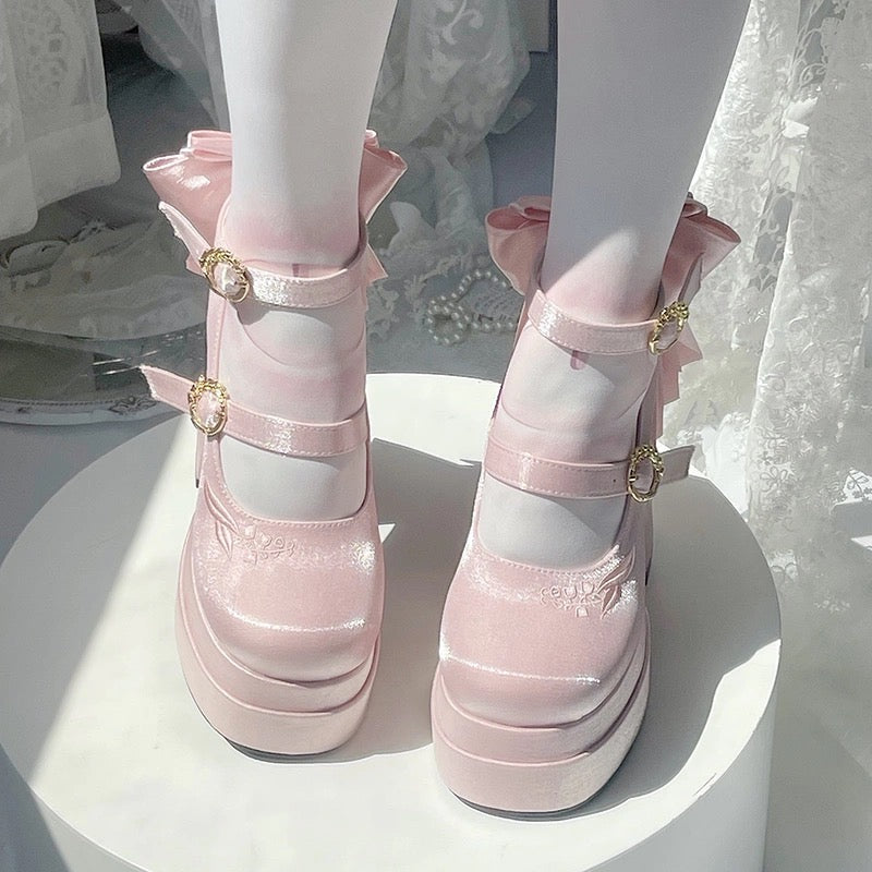 Fairy Lily Lolita Satin Mary Jane Shoes | CoyBunny