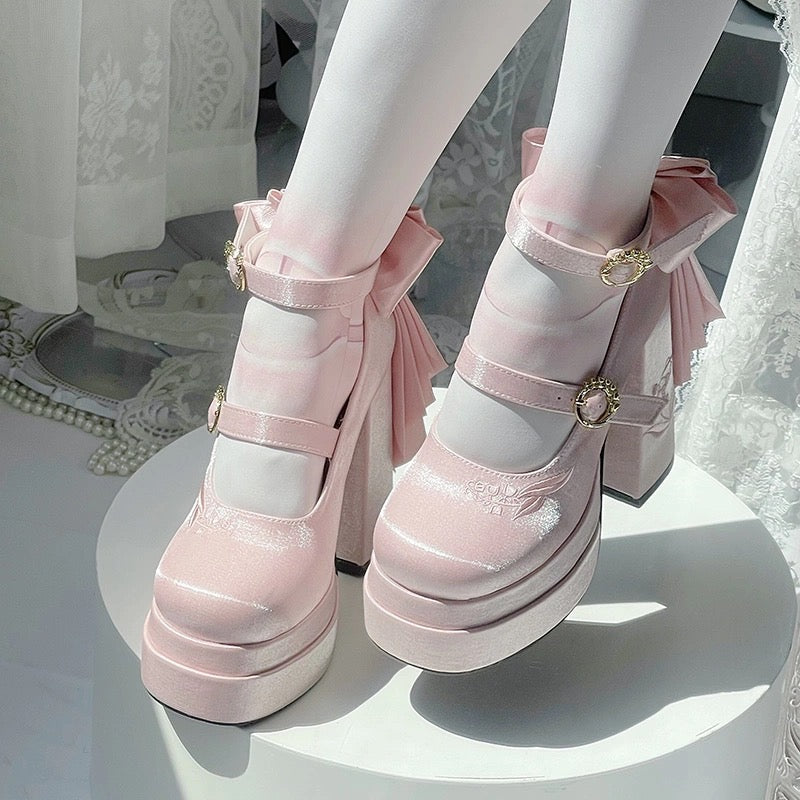 Fairy Lily Lolita Satin Mary Jane Shoes | CoyBunny