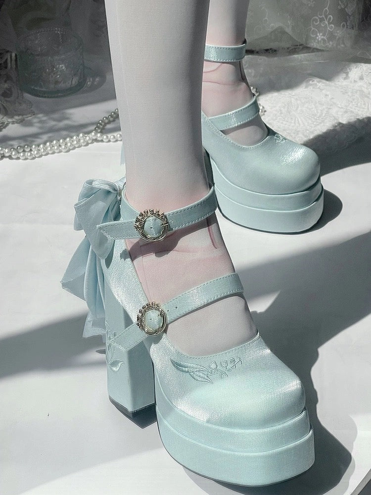 Fairy Lily Lolita Satin Mary Jane Shoes | CoyBunny