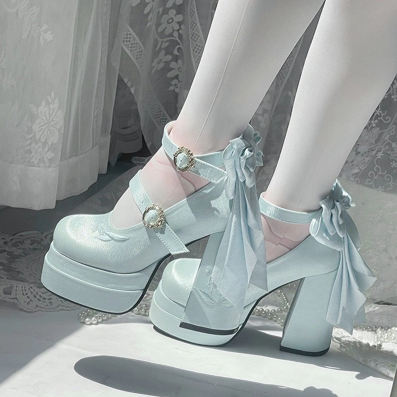Fairy Lily Lolita Satin Mary Jane Shoes | CoyBunny