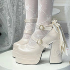 Fairy Lily Lolita Satin Mary Jane Shoes | CoyBunny